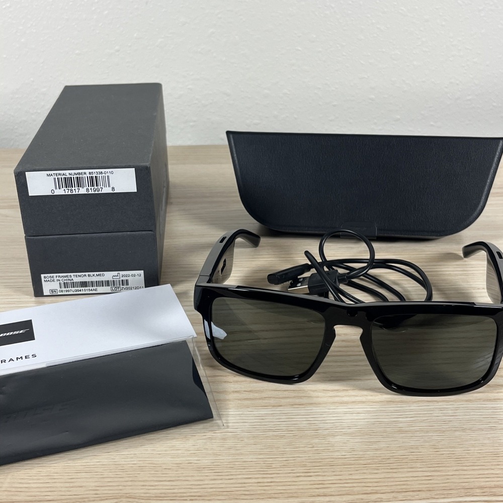 Bose Tenor Frames Bluetooth Audio Microphone Hands-Free Sunglasses (Black)